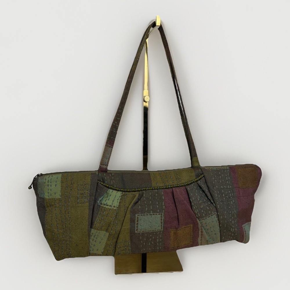 Maruca Millie Lu Jacquard Tapestry Patchwork Baguette Purse Shoulder Bag Y2K